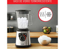 Batidora de vaso - Moulinex PerfectMix+ LM871D, 1200 W, 2 L, 6 Cuchillas, Velocidad Regulable, Tecnología Powelix, 3 Programas, Táctil, Acero Inox.
