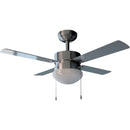 Ventilador de techo con luz - Cecotec EnergySilence Aero 450, Con luz, Función frío y calor, 50W, 106 cm, Inox