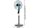 Ventilador de pie - Rowenta VU4420F2, 60 W, 1.3 m, 55 m³/min, 54 dB, 3 Velocidades, Función Antimosquitos, Silencioso, Negro