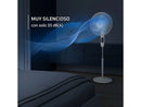 Ventilador de pie - Rowenta Turbo Silence VU5450F0, 32 W, 1.3 m, 50 m³/min, 8 Velocidades, Motor Effitech, Control Remoto, Silencioso, Blanco