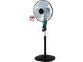 Ventilador de pie - Rowenta VU4420F2, 60 W, 1.3 m, 55 m³/min, 54 dB, 3 Velocidades, Función Antimosquitos, Silencioso, Negro