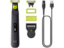 Barbero - Philips One Blade Pro QP6542/15, recorta, perfila y afeita, cara y cuerpo, 2 cuchillas 360, seco y mojado, 14 longitudes, 90 min