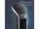 Ventilador de torre - Rowenta Eole Compact, 11 W, 6 velocidades, Silencioso, Temporizador, Negro Y Blanco