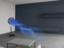 Ventilador de pie - Rowenta Turbo Essencial VU3110, 55W, 3 velocidades, Altura regulable, Silencioso, 6 aspas, Negro