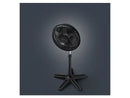 Ventilador de pie - Rowenta Turbo Essencial VU3110, 55W, 3 velocidades, Altura regulable, Silencioso, 6 aspas, Negro