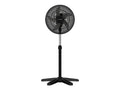 Ventilador de pie - Rowenta Turbo Essencial VU3110, 55W, 3 velocidades, Altura regulable, Silencioso, 6 aspas, Negro