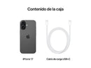 Apple iPhone 17, Negro, 256 GB, 5G, 6.3" OLED Super Retina XDR, Chip A19, iOS