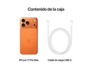 Apple iPhone 17 Pro Max, Naranja cósmico, 256 GB, 5G, 6.9" OLED Super Retina XDR, Chip A19 Pro, iOS