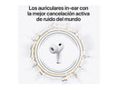Apple AirPods Pro 3 (2025 3ª gen), Inalámbricos, Cancelación de ruido, Medición frecuencia cardíaca, Live Translation, Chip H2, USB-C, Blanco