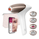 Depiladora IPL - Philips Lumea S9900 BRI951/01, Luz Pulsada en Casa, Con SkinIA y app, Uso Con y Sin Cable, 4 cabezales, Sensor de Piel Inteligente