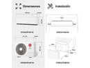 Aire acondicionado Split 1 x 1 - LG MAGNA09SX.SET, 2150 fg/h, Freeze Cleaning, Wi-Fi, Blanco