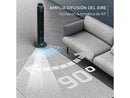 Ventilador de torre - Rowenta VU7020, 24 W, 22 dB, 8 Velocidades, Oscilación automática, Temporizador, Control remoto, Diseño compacto, Negro