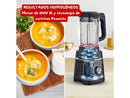 Batidora de vaso - Moulinex Blendforce Cook LM5758, Batidora que cocina, 1,5 L, 5 Programas automáticos, 6 velocidades, 1000W, Autolimpieza, Negro