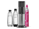 Máquina gasificadora de agua - SodaStream Duo Starter Pack, Conexión rápida de CO2 (Quick Connect), 2 Botellas, 3 niveles gasificación