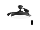 Ventilador de techo - KOENIC KCF 4226 ES Ceiling fan, Luz LED, motor DC 35 W, Mando a distancia, 6 velocidades, Modo brisa, Invierno y verano, Negro