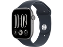 Apple Watch Series 12 (2026), GPS+CEL, 46mm, Caja de aluminio Gris espacial, Correa deportiva Azul marino, Talla M/L, Siri AI