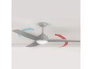 Ventilador de techo con luz - Cecotec EnergySilence Aero 560, 60 W, 3 Aspas, 3 Velocidades, Cool&Heat System, Gris
