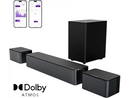 Barra de sonido con subwoofer - ULTIMEA Poseidon M4T - 5.1ch Barra de Sonido con Dolby Atmos, Subwoofer de 5,25" y 2 Altavoces Traseros, Bluetooth, Subwoofer Inalámbrico, Negro