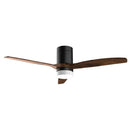Ventilador de techo con luz - CECOTEC EnergySilence Aero 4600 Arctic Black&Chocolate, 100 W, 2 velocidades, Marron
