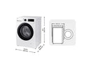 Lavadora carga frontal - Samsung WW90CGC04DAEEC, 9 kg, 1400 rpm, EcoBubble™, Clase A -10%, Función WiFi con SmartThings, Blanco