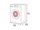 Lavadora carga frontal - Candy GD 4105-S ProWash 300, 10 kg, 1400 rpm, 16 programas, Blanco