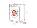 Lavadora carga frontal - LG F4WR6010A0W, Serie 600, 10 kg, 1400 rpm, 12 programas, AI Direct Drive™, TurboWash™360˚, Blanco