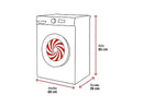 Lavadora carga frontal - LG F4X1009NWK, 9 kg, 1400 rpm, 10 programas, AI Direct Drive™, ThinQ™, Blanco Marfil