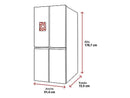 Frigorífico americano - LG GMV960MBDE, No Frost, 178.7 cm, 666 l, Instaview™, Linear Cooling™, Plata