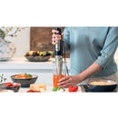 Batidora de mano - Braun Minipimer 7 MQ7025X, 1000 W, Vaso de 0.6 l, ActiveBlade, Easy Click Plus, SplashControl, 3 accesorios + Picadora, Negro/Acero