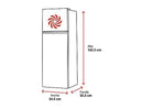 Frigorífico dos puertas - ok. OFK 471 E W, PW58BM, 142.5 cm, 206 l, Pies ajustables, Blanco