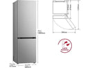 Frigorífico combi - LG GBV3100CPY, No Frost, 186 cm, 344 L, DoorCooling+™, FRESHBalancer™, Inox antihuellas