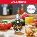 Batidora de mano - Moulinex DD6558 QuickChef, 3 en 1, 1000W, Tecnología Powelix, 10 Velocidades, Función Turbo, Accesorios Incluidos, Acero Inoxidable