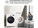 Lavadora carga frontal - LG F4X1009NWK, 9 kg, 1400 rpm, 10 programas, AI Direct Drive™, ThinQ™, Blanco Marfil